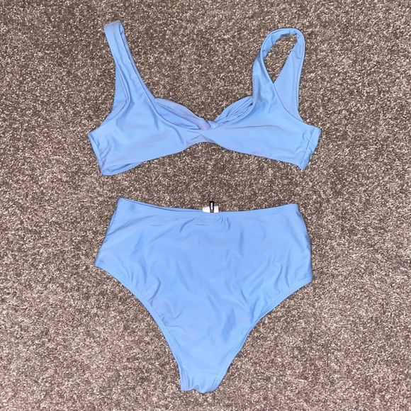 Baby Blue 2 piece bathing Suit - Picture 2 of 5